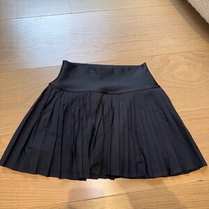 Alo Yoga Black Pleated Grand Slam Tennis Skirt Small